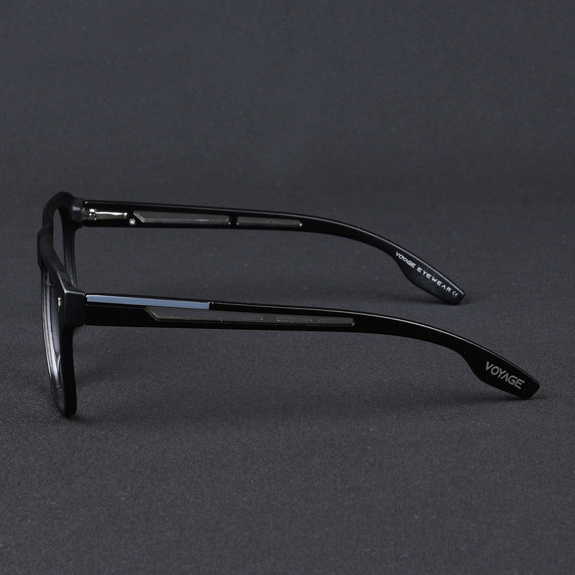 Voyage Lumina Black Wayfarer Eyeglasses for Men & Women - MG5396-C1
