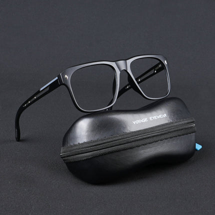 Voyage Lumina Black Wayfarer Eyeglasses for Men & Women - MG5396-C1