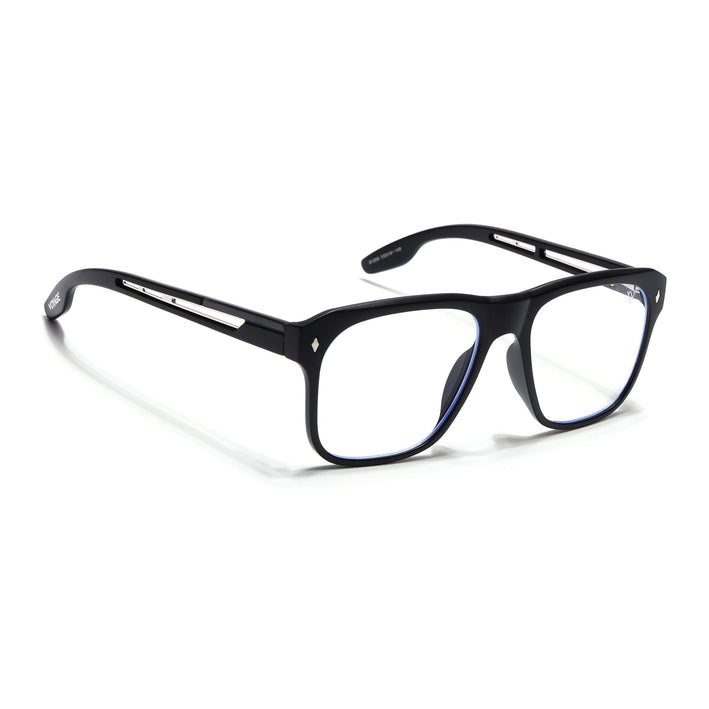 Voyage Lumina Black Wayfarer Eyeglasses for Men & Women - MG5396-C1