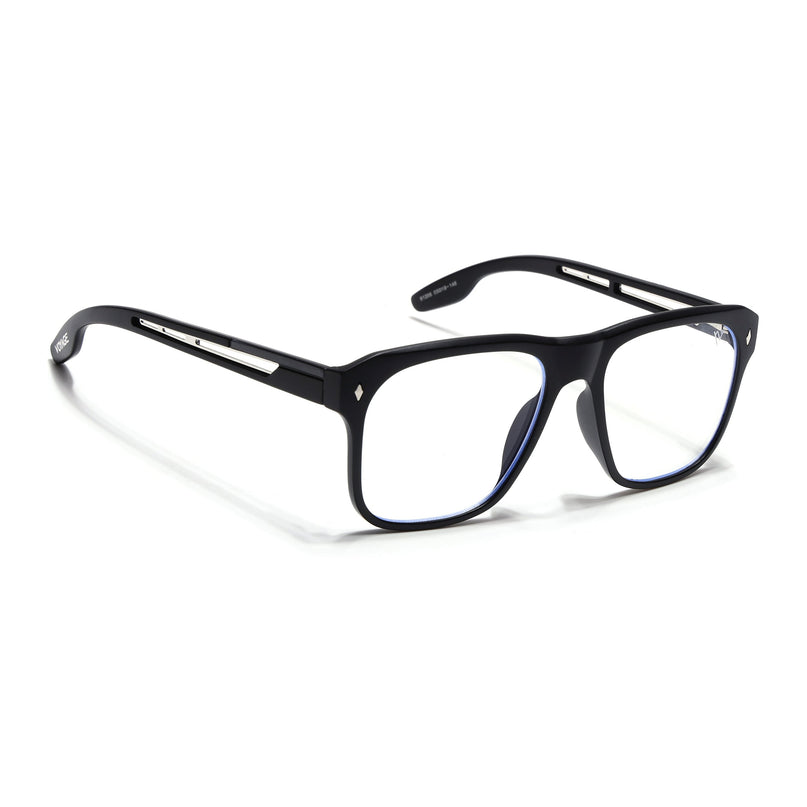 Voyage Lumina Black Wayfarer Eyeglasses for Men & Women - MG5396-C1