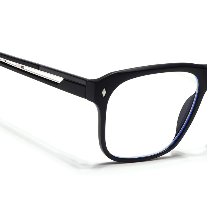 Voyage Lumina Black Wayfarer Eyeglasses for Men & Women - MG5396-C1