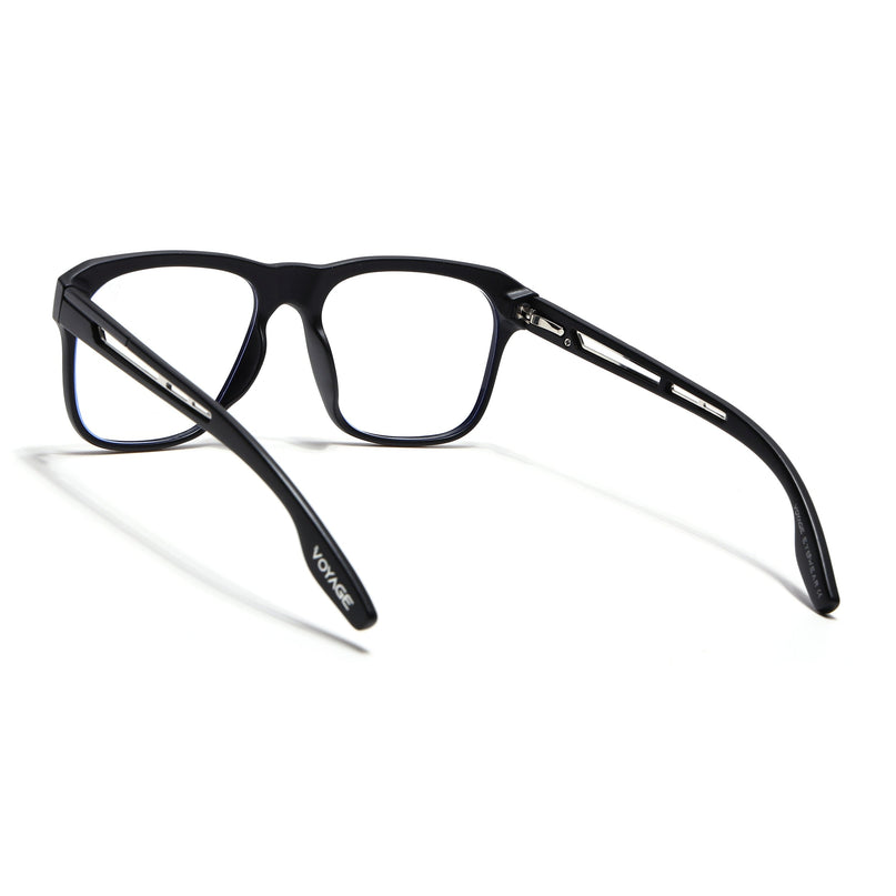 Voyage Lumina Black Wayfarer Eyeglasses for Men & Women - MG5396-C1