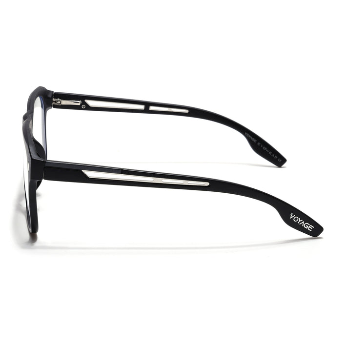 Voyage Lumina Black Wayfarer Eyeglasses for Men & Women - MG5396-C1