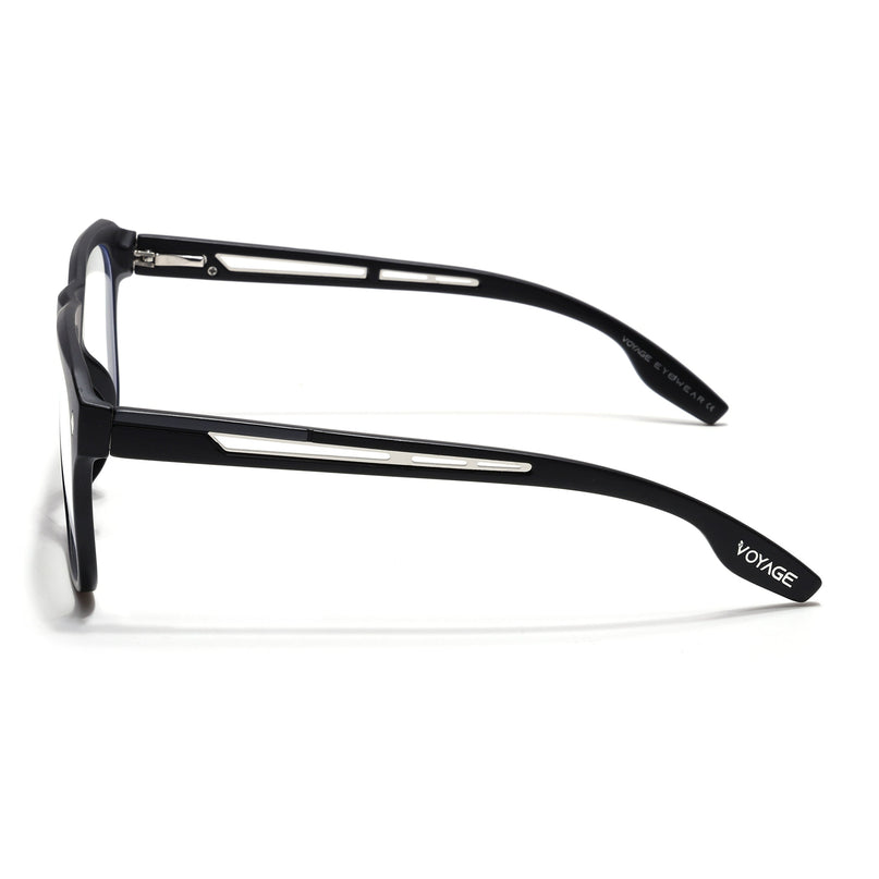 Voyage Lumina Black Wayfarer Eyeglasses for Men & Women - MG5396-C1