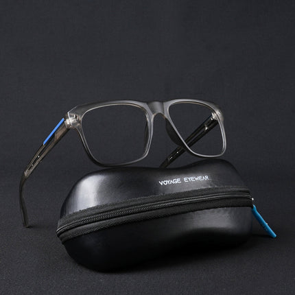 Voyage Lumina Grey Wayfarer Eyeglasses for Men & Women - MG5397-C2
