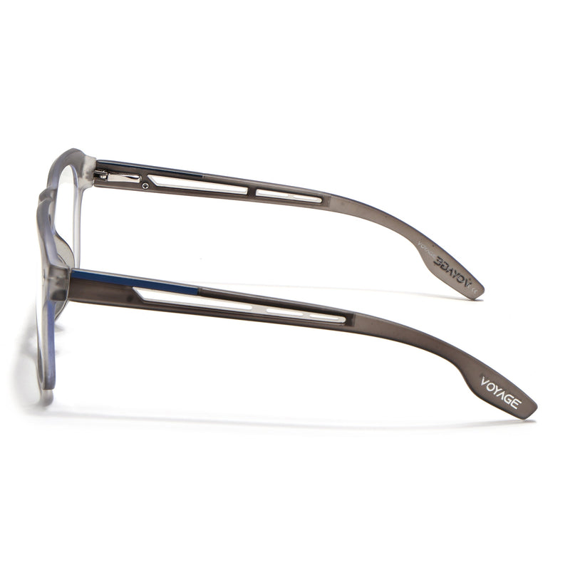 Voyage Lumina Grey Wayfarer Eyeglasses for Men & Women - MG5397-C2