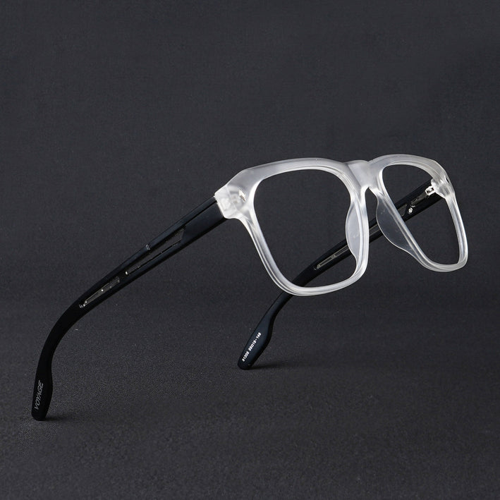 Voyage Lumina Matt Transparent Wayfarer Eyeglasses for Men & Women - MG5398-C3
