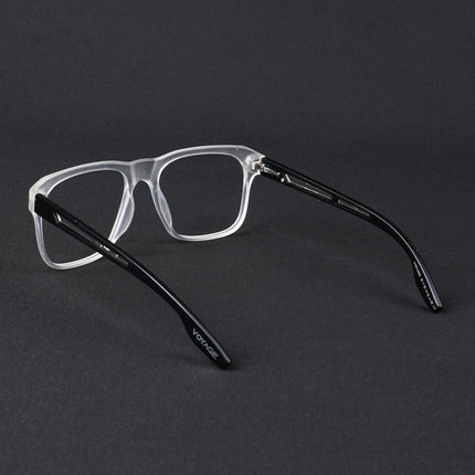 Voyage Lumina Matt Transparent Wayfarer Eyeglasses for Men & Women - MG5398-C3