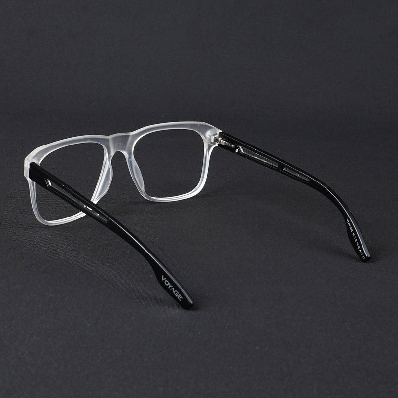 Voyage Lumina Matt Transparent Wayfarer Eyeglasses for Men & Women - MG5398-C3