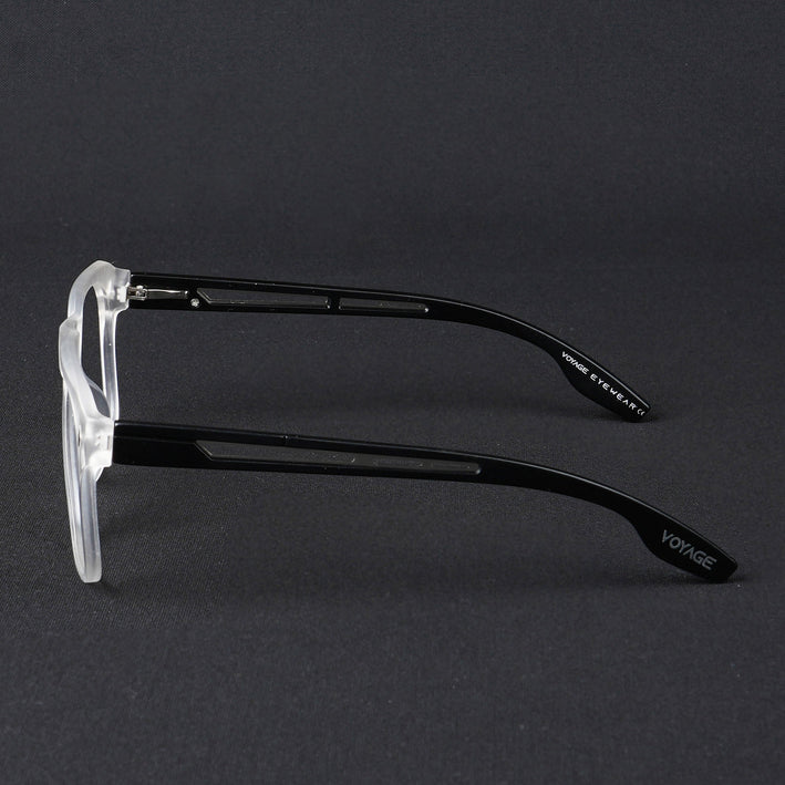 Voyage Lumina Matt Transparent Wayfarer Eyeglasses for Men & Women - MG5398-C3