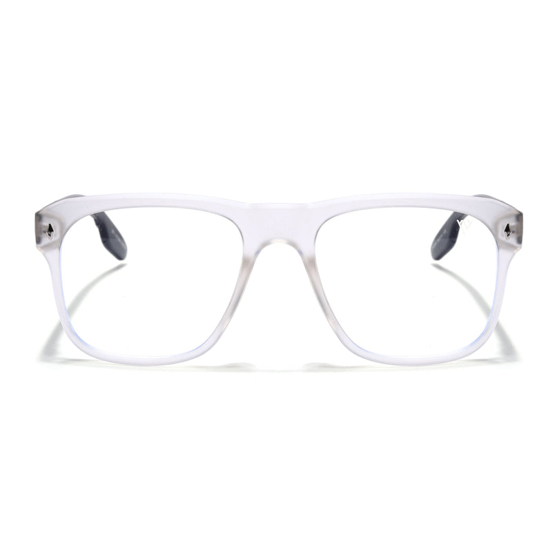 Voyage Lumina Matt Transparent Wayfarer Eyeglasses for Men & Women - MG5398-C3