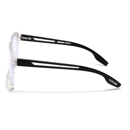 Voyage Lumina Matt Transparent Wayfarer Eyeglasses for Men & Women - MG5398-C3