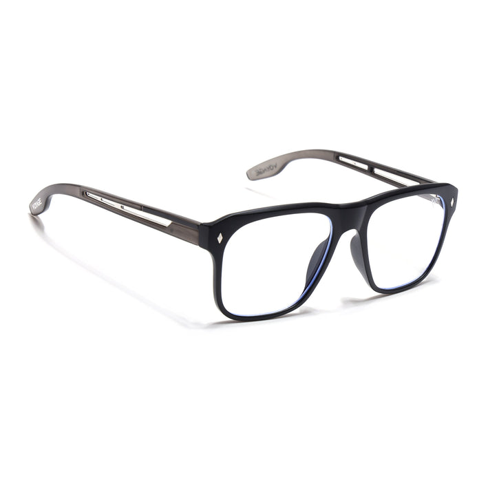 Voyage Lumina Black Wayfarer Eyeglasses for Men & Women - MG5399-C4