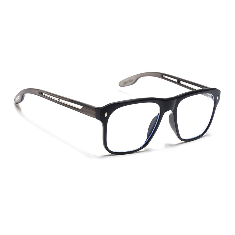 Voyage Lumina Black Wayfarer Eyeglasses for Men & Women - MG5399-C4