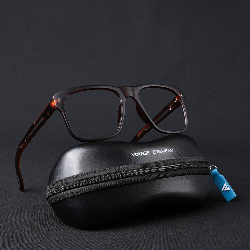 Voyage Lumina Demi Brown Wayfarer Eyeglasses for Men & Women - MG5400-C5
