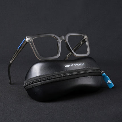Voyage Lumina Grey Wayfarer Eyeglasses for Men & Women - MG5402-C2