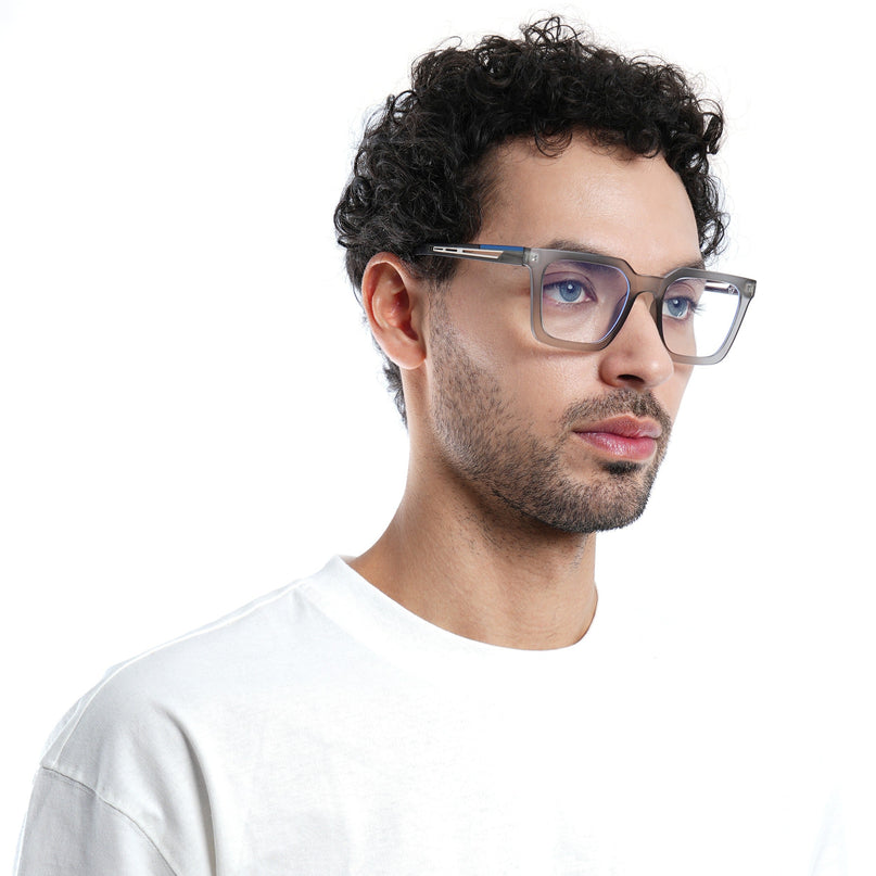 Voyage Lumina Grey Wayfarer Eyeglasses for Men & Women - MG5402-C2