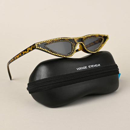 Black & Demi Brown Cateye Sunglasses - MG4368