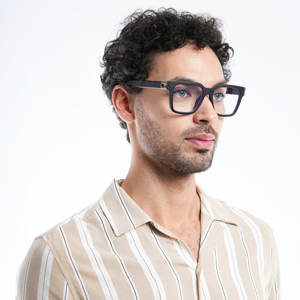 Eyejack Sonic Matt Black Square Eyeglasses for Men & Women (82102CL584-C2)