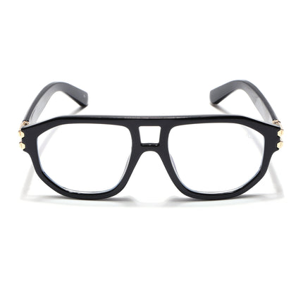 Eyejack Shadow Shine Black Wayfarer Eyeglasses for Men & Women (82104FCL1302-C1)