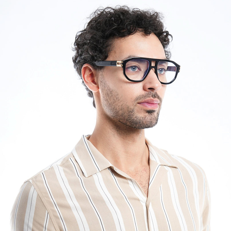 Eyejack Shadow Shine Black Wayfarer Eyeglasses for Men & Women (82104FCL1302-C1)