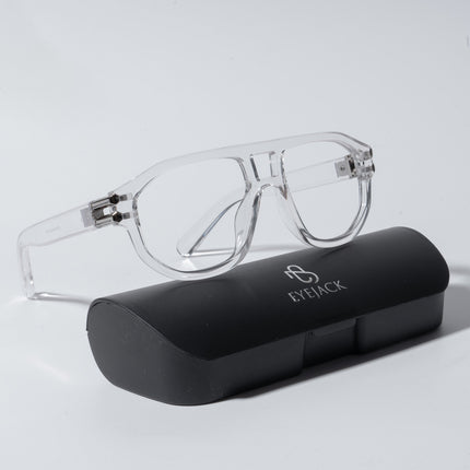 Eyejack Shadow Transparent Wayfarer Eyeglasses for Men & Women (82104MG4959-C2)