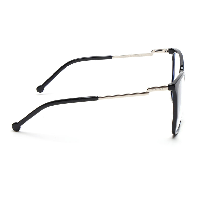Voyage Glam Black Cateye TR Clip-On Polarized Sunglasses for Men & Women - PMG4820-C1