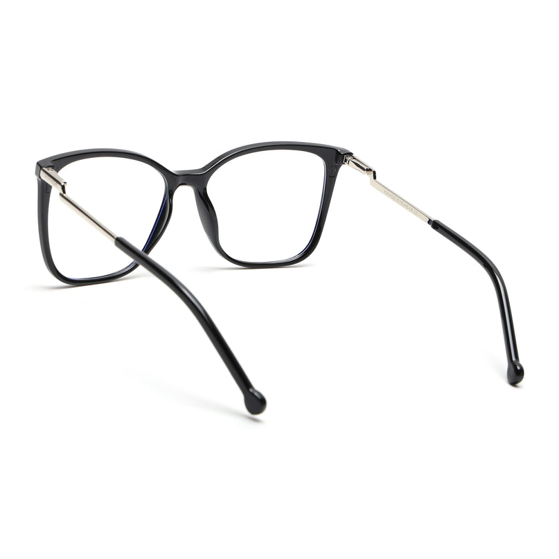 Voyage Glam Black Cateye TR Clip-On Polarized Sunglasses for Men & Women - PMG4820-C1