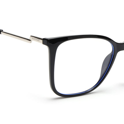 Voyage Glam Black Cateye TR Clip-On Polarized Sunglasses for Men & Women - PMG4820-C1
