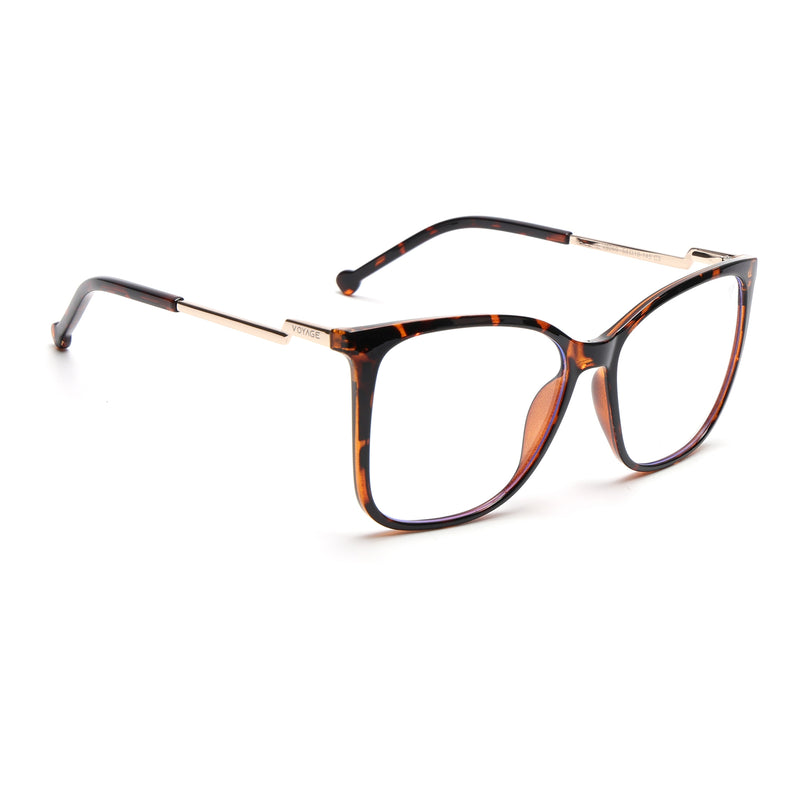 Voyage Glam Demi Brown Cateye TR Clip-On Polarized Sunglasses for Women - PMG4821-C2