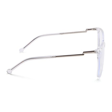 Voyage Glam Transparent Cateye TR Clip-On Polarized Sunglasses for Women - PMG4822-C3