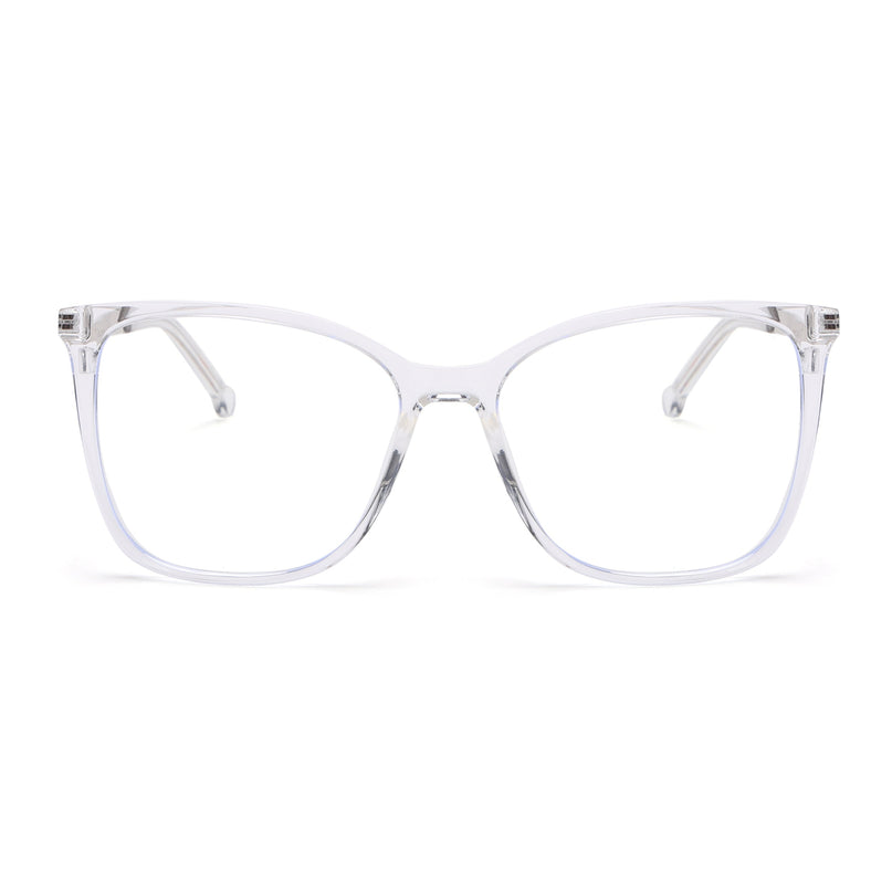 Voyage Glam Transparent Cateye TR Clip-On Polarized Sunglasses for Women - PMG4822-C3