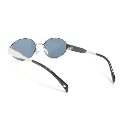 Oval Sunglasses for Men & Women (Grey Lens | Silver Frame - MG7039)
