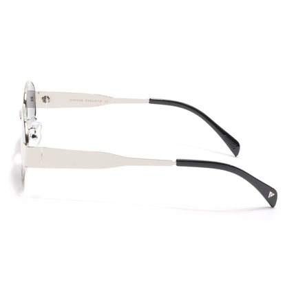 Oval Sunglasses for Men & Women (Grey Lens | Silver Frame - MG7039)
