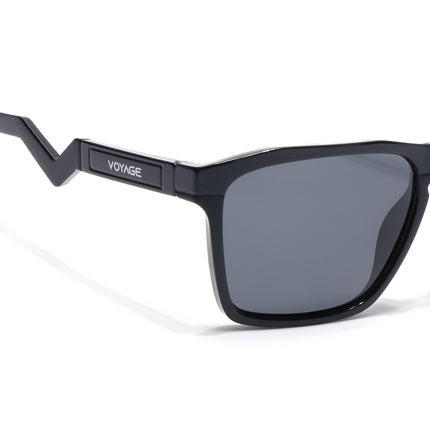 Wayfarer Polarized Sunglasses  Black Lens | Shine Black Frame - PMG6753
