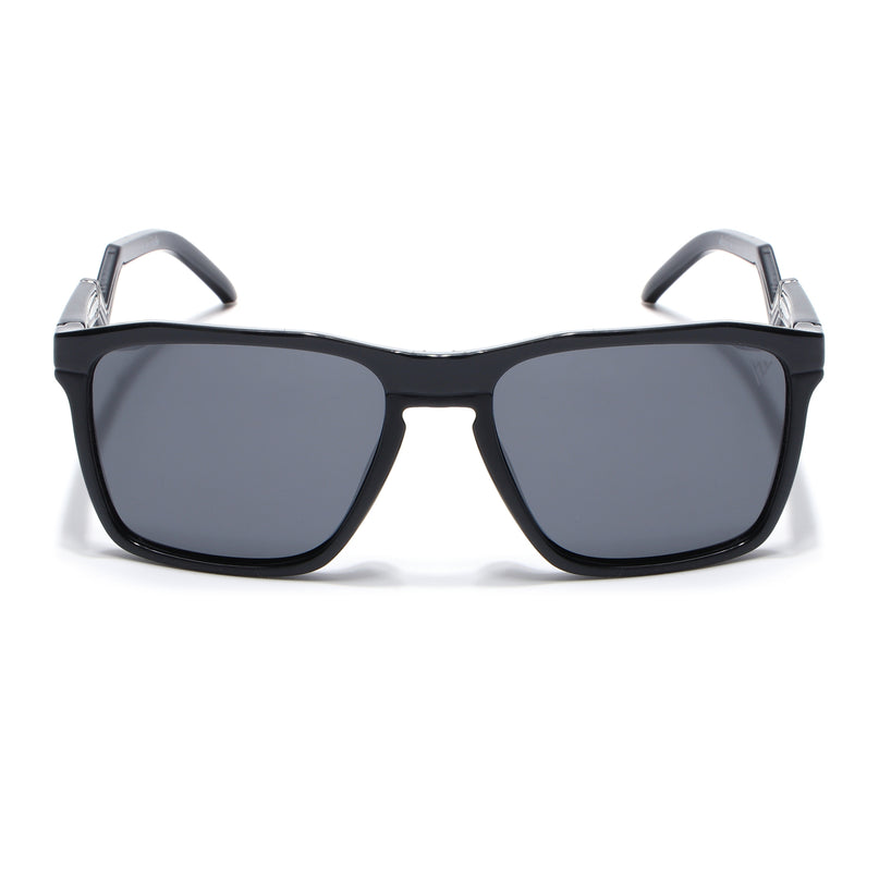 Wayfarer Polarized Sunglasses  Black Lens | Shine Black Frame - PMG6753