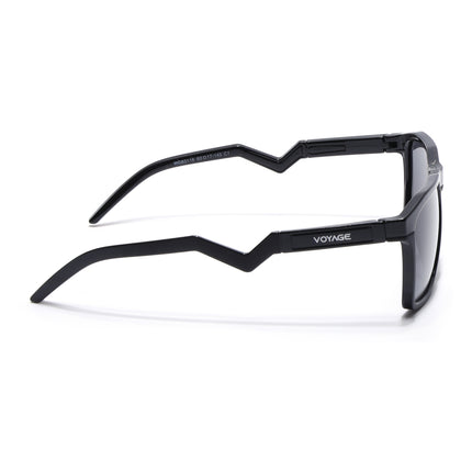 Wayfarer Polarized Sunglasses  Black Lens | Shine Black Frame - PMG6753