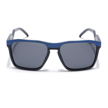 Wayfarer Polarized Sunglasses | Black Lens | Blue & Grey Frame - PMG6754
