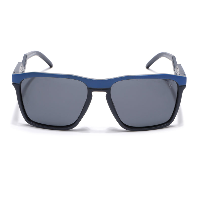 Wayfarer Polarized Sunglasses | Black Lens | Blue & Grey Frame - PMG6754