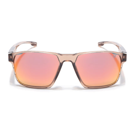 Wayfarer Polarized Sunglasses | Orange Lens | Brown Frame - PMG6764