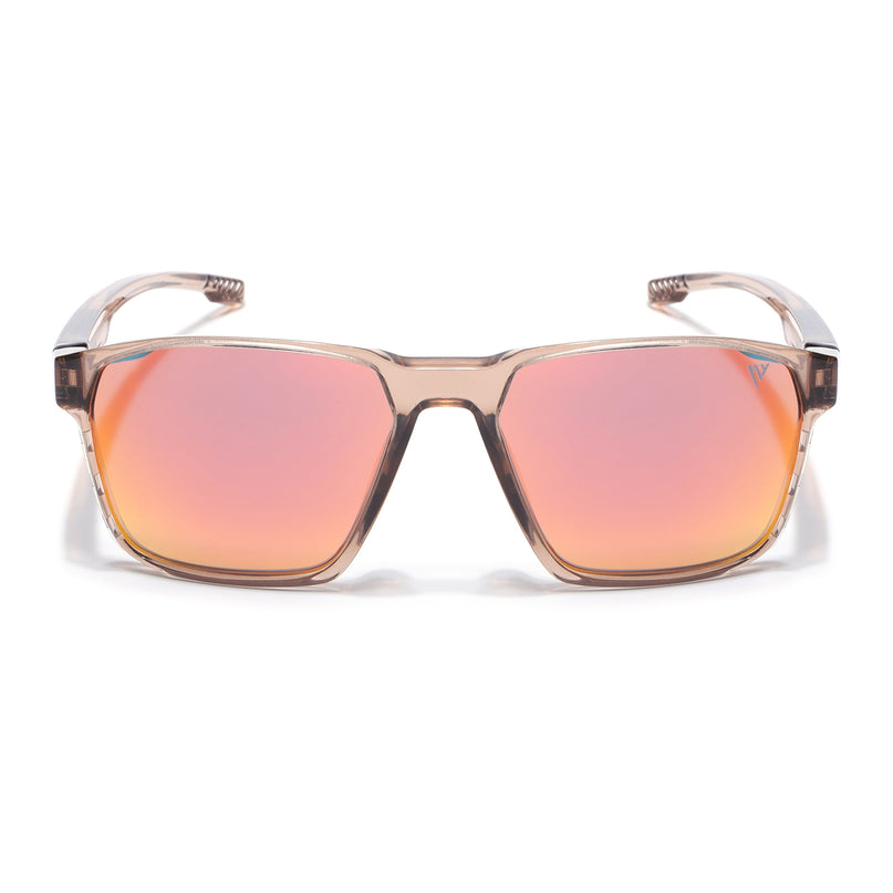 Wayfarer Polarized Sunglasses | Orange Lens | Brown Frame - PMG6764
