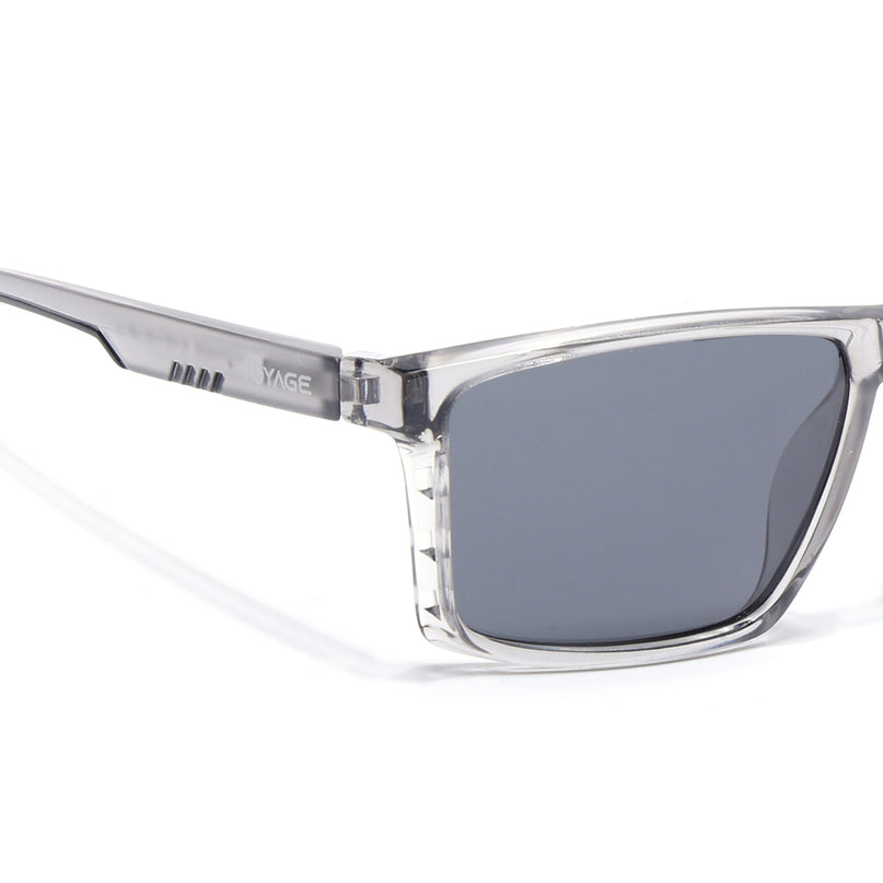 Wayfarer Polarized Sunglasses | Black Lens | Grey Frame - PMG6767