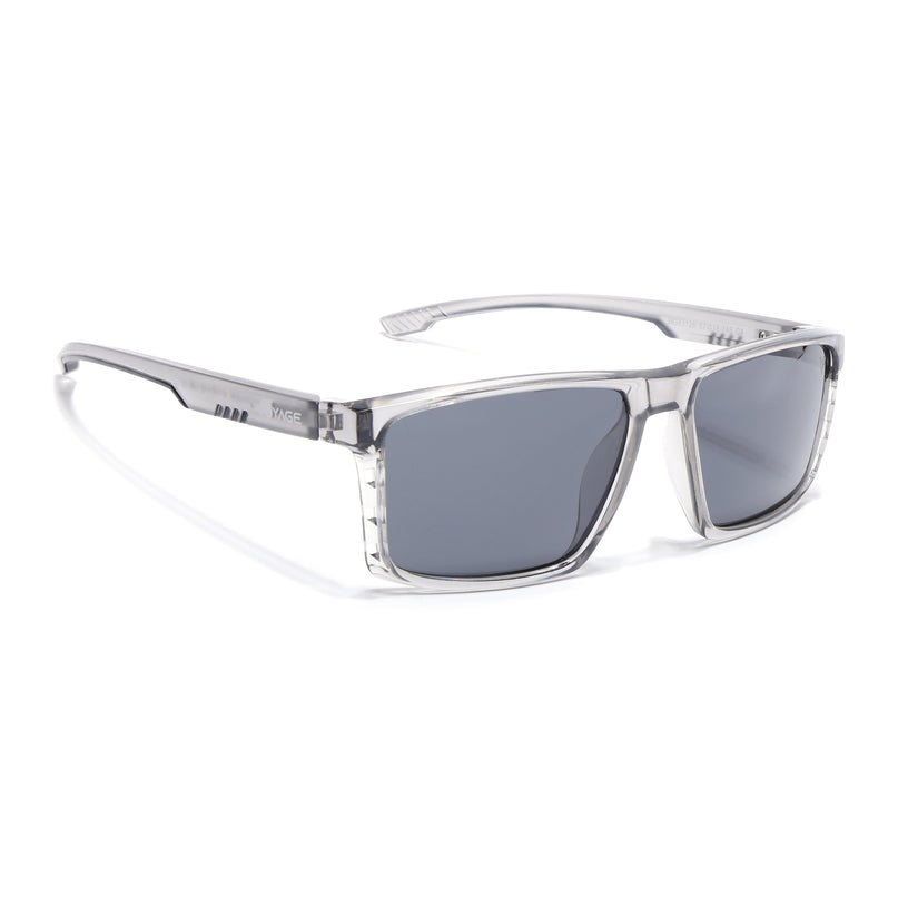 Wayfarer Polarized Sunglasses | Black Lens | Grey Frame - PMG6767