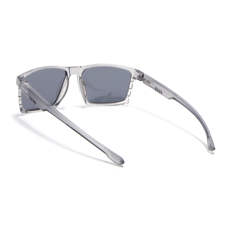 Wayfarer Polarized Sunglasses | Black Lens | Grey Frame - PMG6767