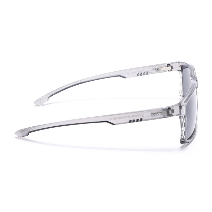 Wayfarer Polarized Sunglasses | Black Lens | Grey Frame - PMG6767