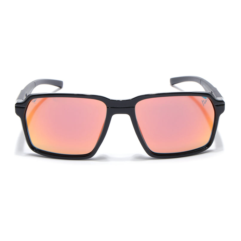 Wayfarer Polarized Sunglasses | Orange Lens | Shine Black Frame - PMG6772