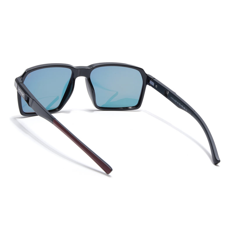 Wayfarer Polarized Sunglasses | Orange Lens | Shine Black Frame - PMG6772