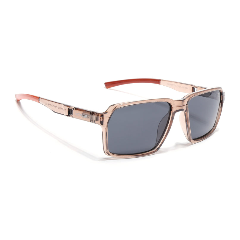 Wayfarer Polarized Sunglasses | Black Lens | Brown Frame - PMG6775