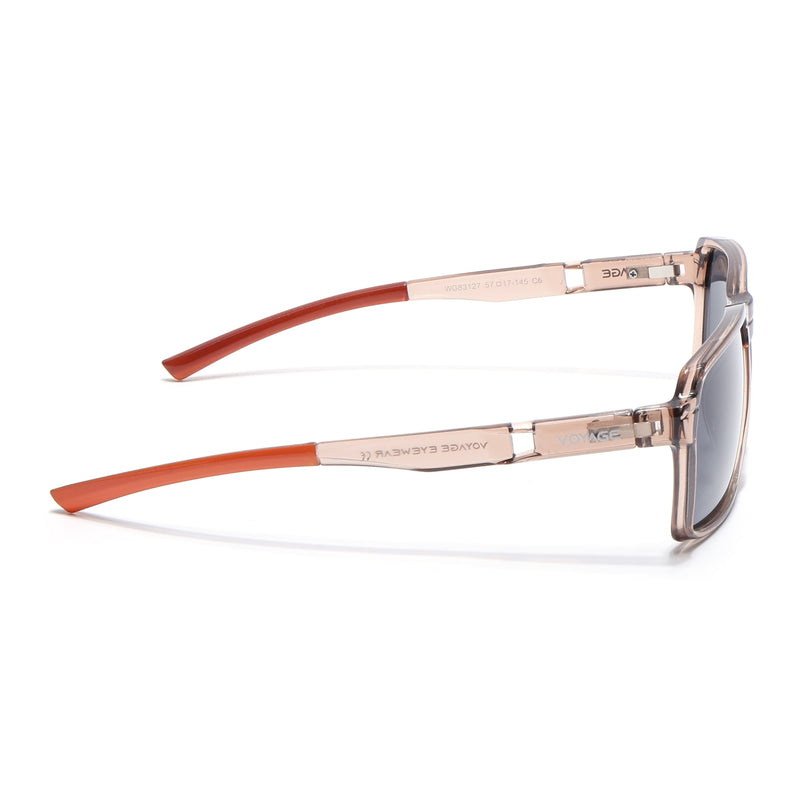 Wayfarer Polarized Sunglasses | Black Lens | Brown Frame - PMG6775