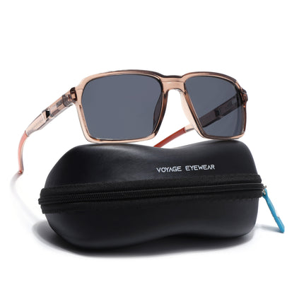 Wayfarer Polarized Sunglasses | Black Lens | Brown Frame - PMG6775